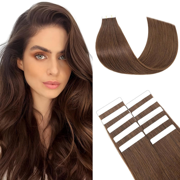 Benehair Tape in Extensions Echthaar, Invisible Tape Extensions Echt Haar, 30CM Haarverlängerung Ech