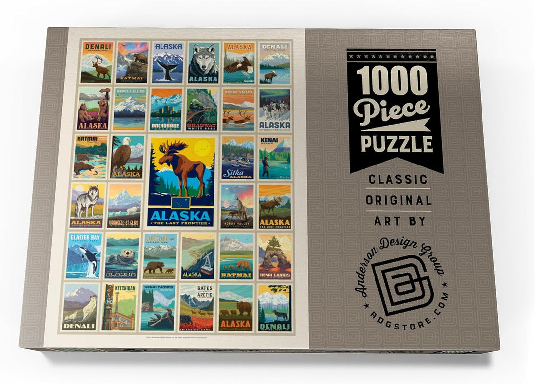 Alaska: Multi-Image Print, Vintage Poster - Premium 1000 Teile Puzzle - MyPuzzle Sonderkollektion vo