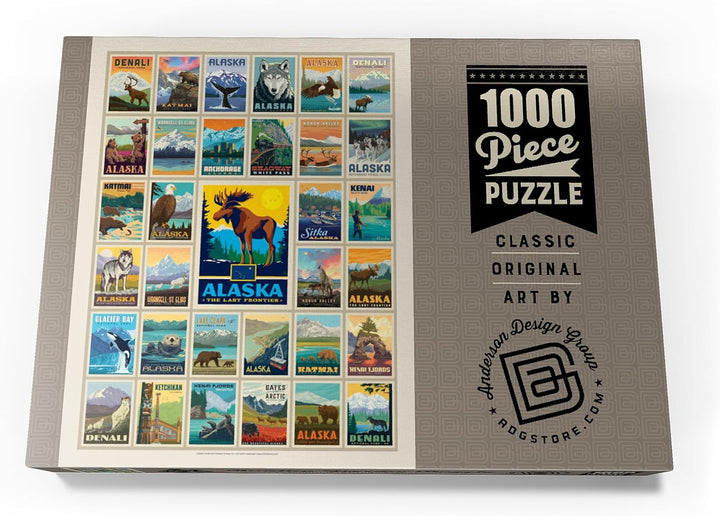 Alaska: Multi-Image Print, Vintage Poster - Premium 1000 Teile Puzzle - MyPuzzle Sonderkollektion vo