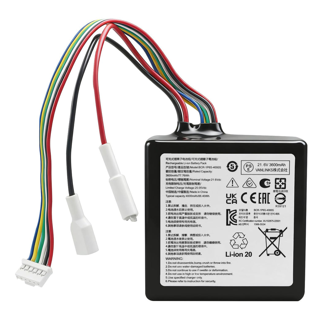 Akku 3600mAh Ersatzakku BRR-1P6S-4000S für Roborock Dyad Pro Combo A10 Plus Staubsauger, Kompatibel
