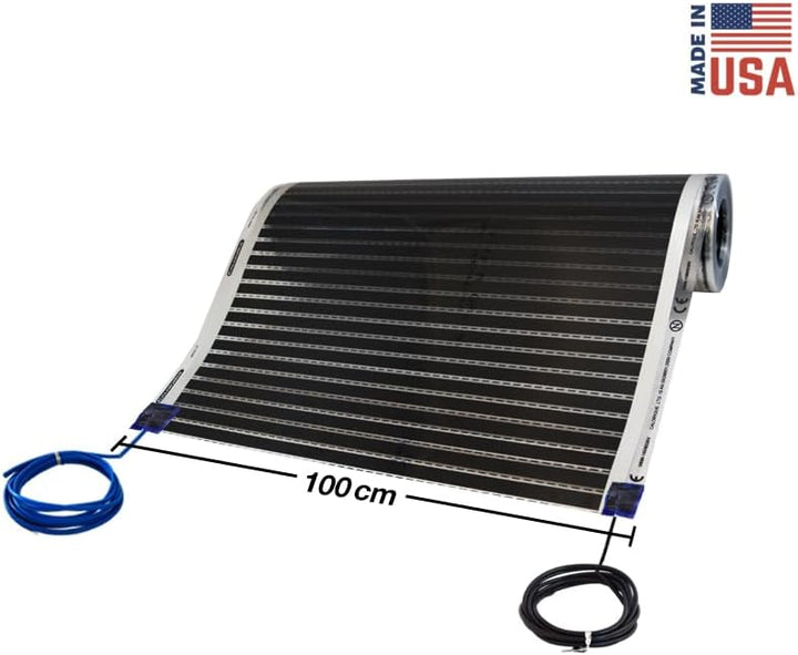 Calorique Heizbahn Infrarotheizfolie Bodenheizung Fussbodenheizung 220 W/m², 50 cm breit, 3m lang -