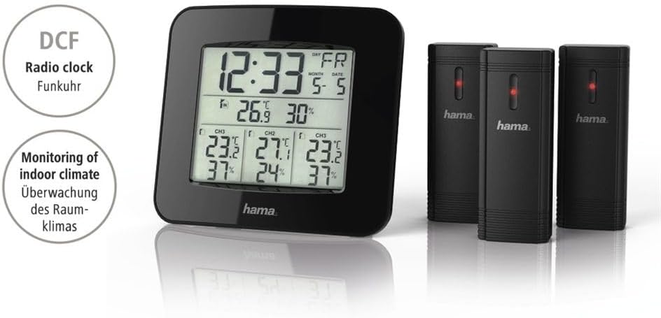 Hama EWS-Trio Noir Batterie