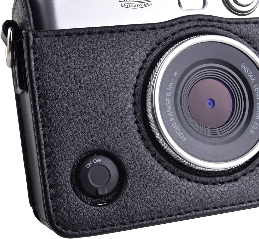 Rieibi Mini EVO Kameratasche, Vintage PU Leder Hülle Schutzhülle für Fujifilm Instax Mini EVO Sofort