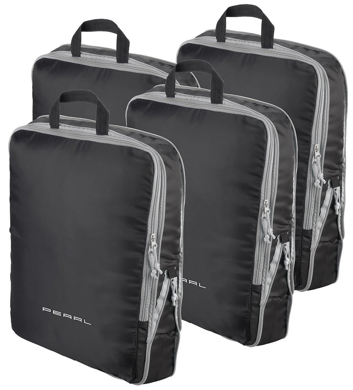 PEARL Packtaschen für Koffer: 4er-Set Kompressions-Packtasche für Handgepäck, Grösse XL, 45x37x8 cm