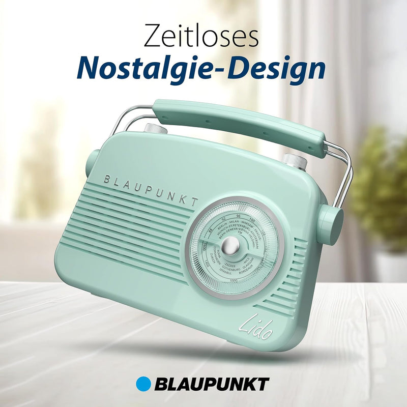 Blaupunkt Nostalgie Radio mit DAB+ Lido BL - Bluetooth 5.0 - Kopfhöreranschluss - DAB+ Senderspeiche