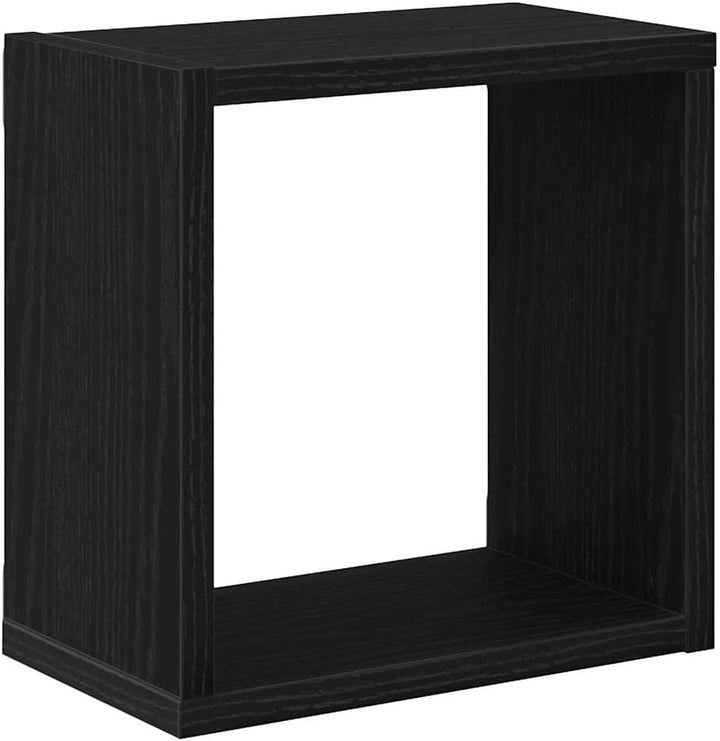 vidaXL Wandregale mit Regal Schwarz Eichen-Optik Holzwerkstoff, Moderne rechteckige Wandregal, aus H