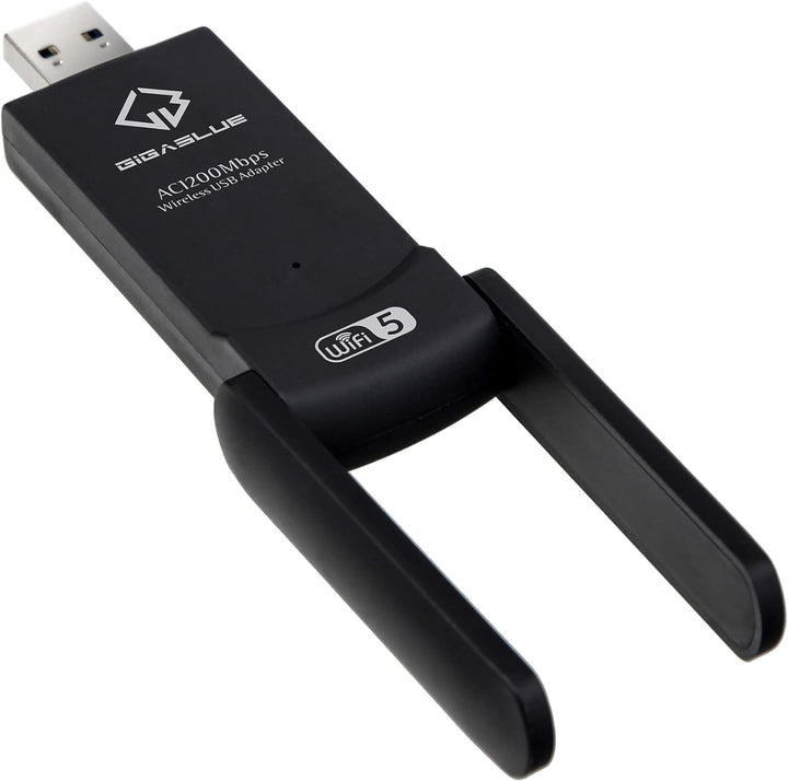 GigaBlue Ultra 1200Mbps W-LAN 2.4 &amp; 5 GHz USB 3.0 WiFi Dual Band Adapter 5GHz+2.4GHz 2x5 dBi High Sp