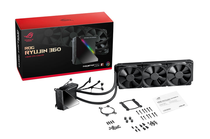 ASUS ROG Ryujin 360 All-in-One CPU-Wasserkühlung (1,77 Zoll OLED-Display, Aura Sync RGB, Noctua iPPC