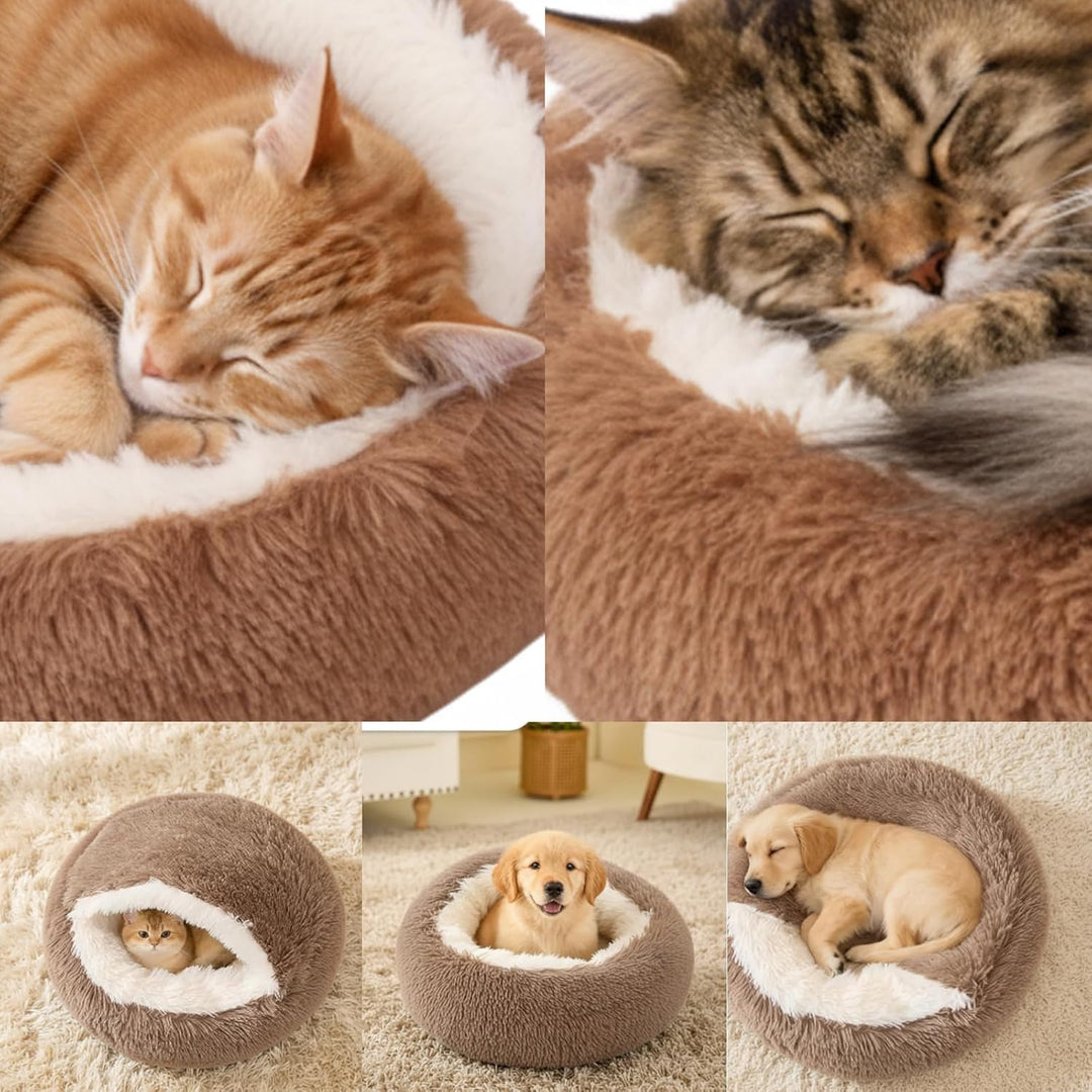 1 Stück Katzenbett Flauschig, Katzen Höhle, Kuschelhöhle Katze,Weiches Katzenhöhle, Ideal Für Kleine