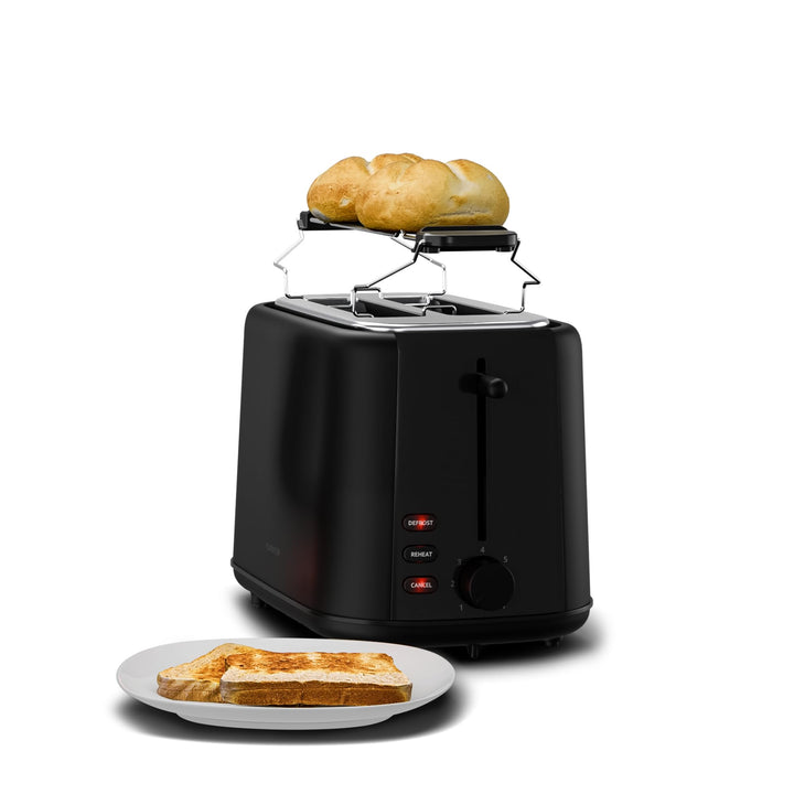 Klarstein Velaire Toaster – Toaster für 2 Scheiben 800 W, 7 Bräunungsstufen, Auftauen &amp; Aufwärmen, B