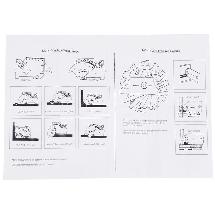 Inch 0026 Metrisch Brücken Nockenmesser Gage Test Ulnar Schweissen Inspektions Nocken Typ Messgerät