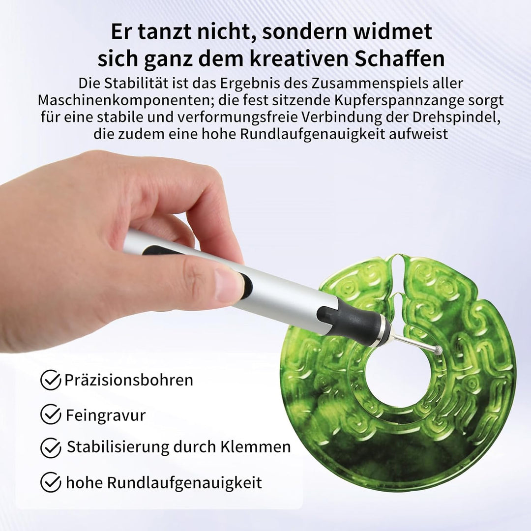 Gravierstift mit 30 Bits, Elektrischer Gravierstift, Kabelloser elektrischer Gravur Stift, Tragbares