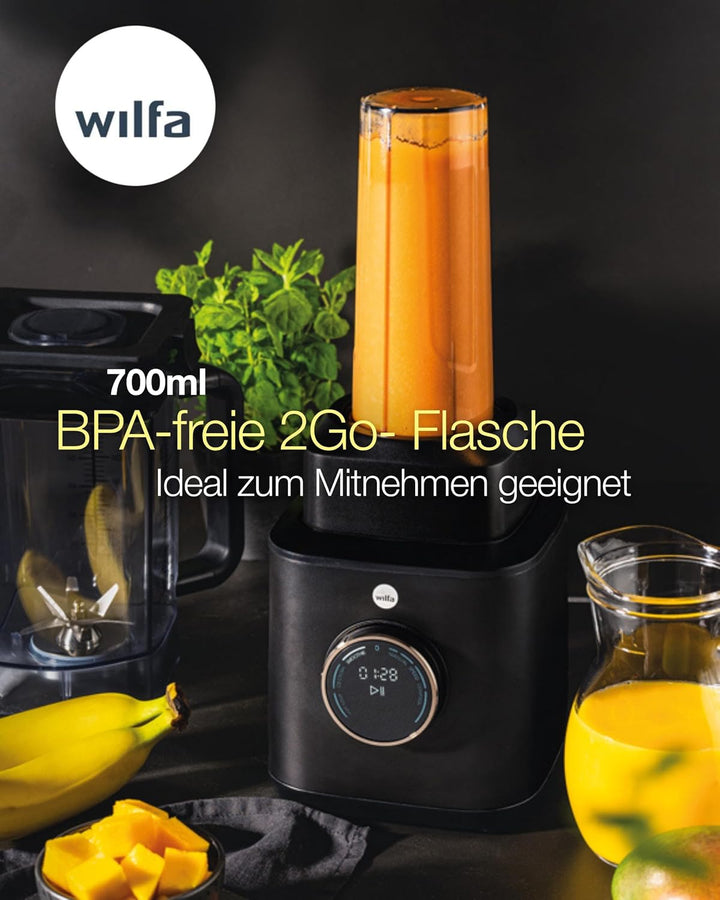 Wilfa XPLODE 2GO Trinkflasche für Mixer - Fassungsvermögen von 0,6 Liter, für alle XPLODE-Mixer, ros