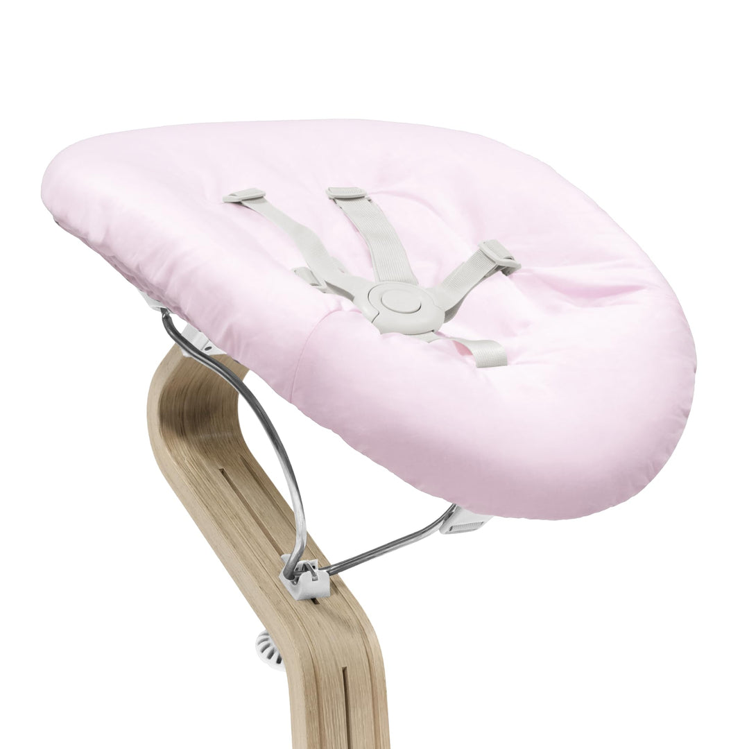Stokke Nomi Newborn Set, White/Grey Pink - Mit 5-Punkt-Sicherheitsgurt und wendbarem, waschbarem Tex