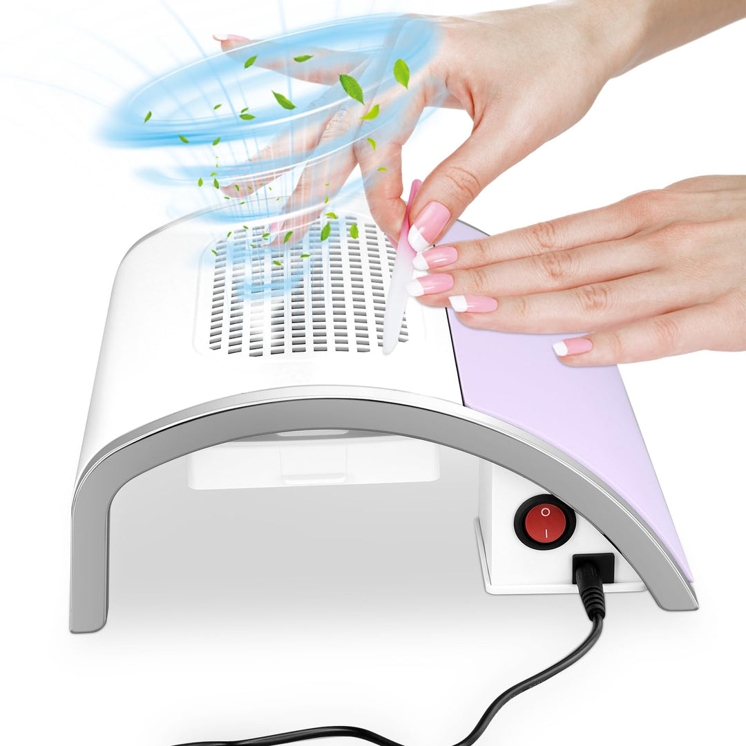 Nagelstaubsauger mit Filter Nagelfräser Staubabsaugung 80W Nagelfeile für Staubfreie Maniküre Set mi