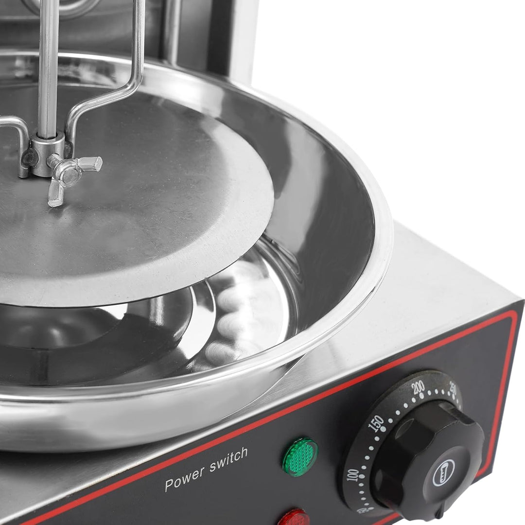 Döner Shawarma Kebab Maschine, Dönergrill Gyrosgrill mit Heizungsrohre, Elektrisch Vertikaler für Re