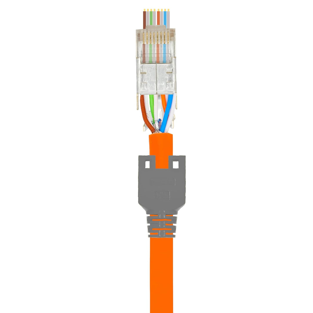 BIGtec RJ45 Stecker Netzwerkstecker 25 Stück Hirose TM11 grau Hochgeschwindigkeits Verbindung für Fa