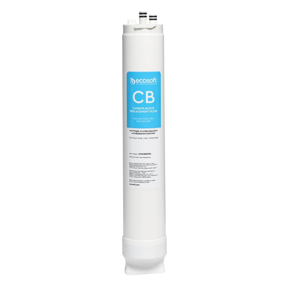 Ecosoft CB Kohlenstoffblock-Nachfilter für CROSS 60/90, verbessert Geschmack, Geruch und Wasserfarbe