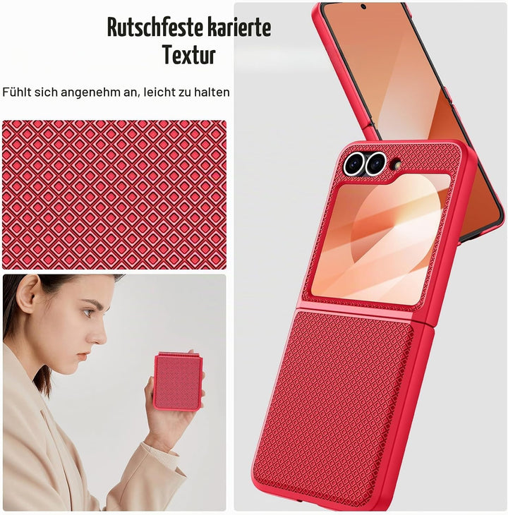 Doeshine für Samsung Galaxy Flip 6/Z Flip 7 FE Hülle [Not for Flip 7] mit Scharnierschutz &amp; Displays