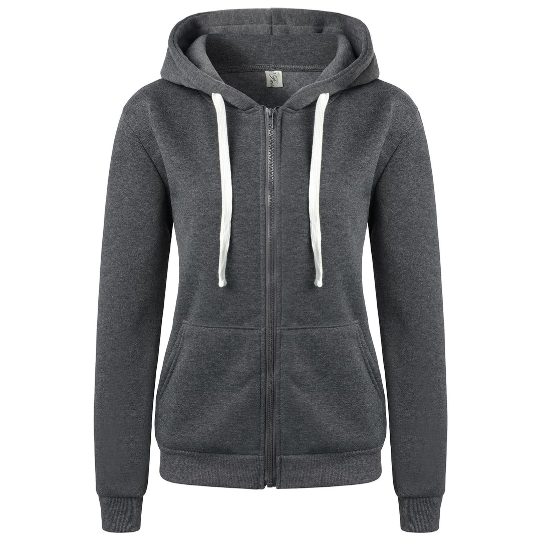 LIAMERHE Damen Kapuzenpullover Basic Damen Hoodie mit Reissverschluss Kapuzenpulli Langarm Kapuze He