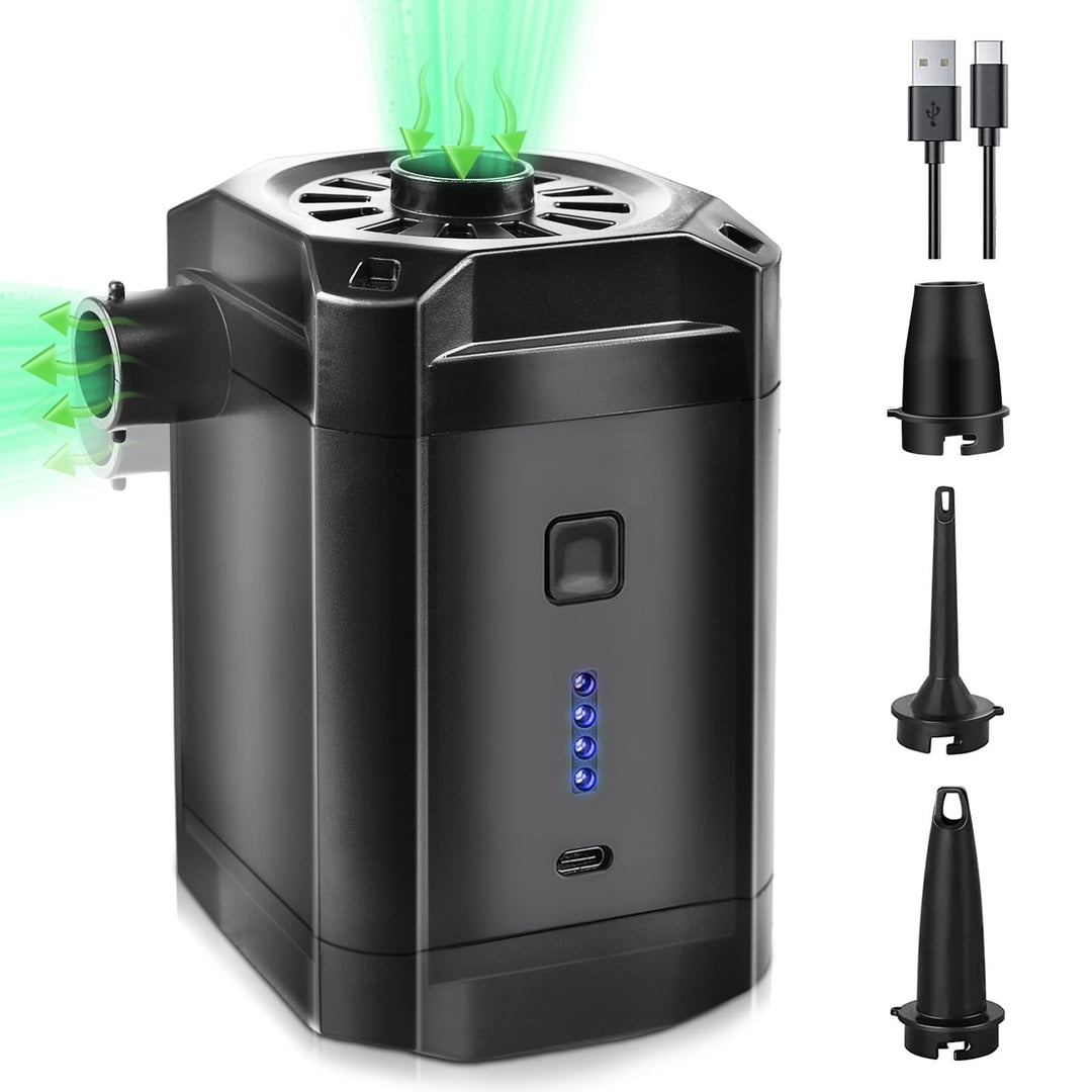 Elektrische Luftpumpe Akku, Luftmatratze Pumpe 5200mAh Wiederaufladbare, 2 in 1 Inflate und Deflate