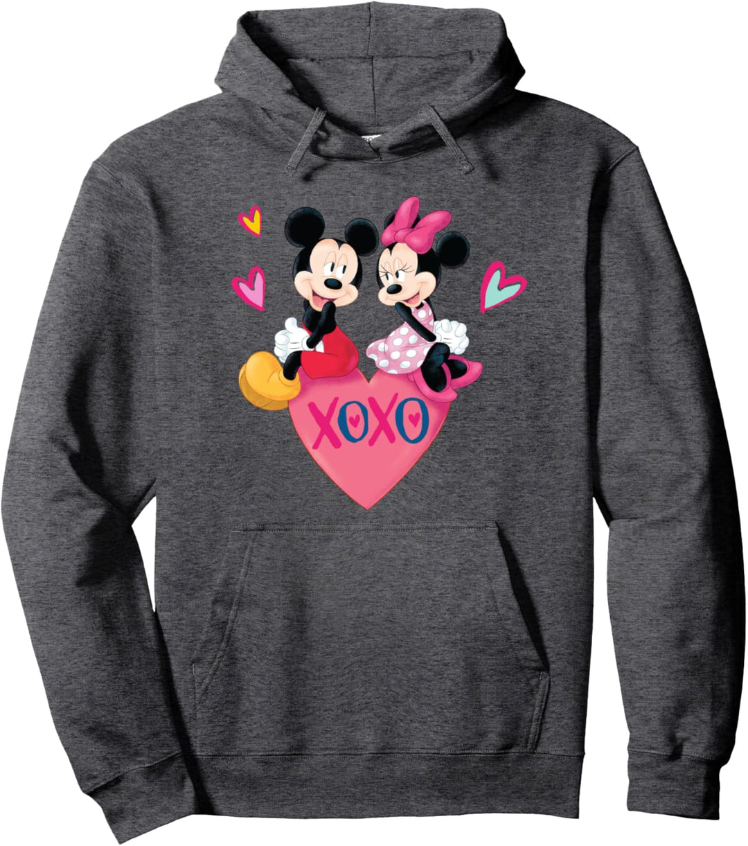 Disney Mickey Mouse and Minnie XOXO Valentine's Day Pullover Hoodie