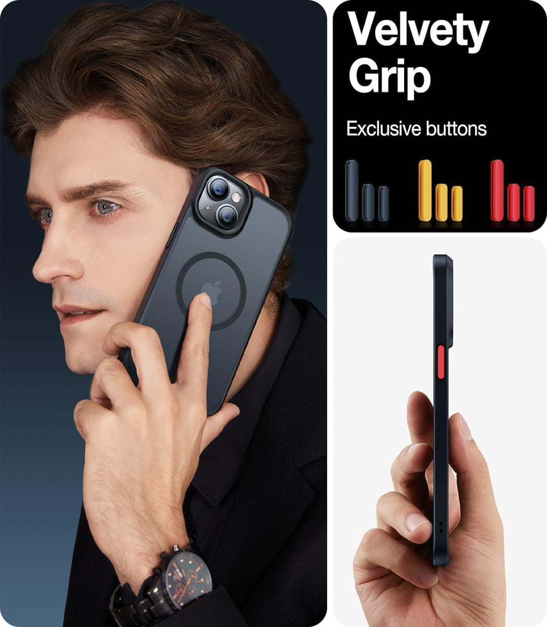 TORRAS Guardian-Mag für iPhone 15 Hülle für MagSafe (Zertifizierte Magnetkraft und Schutzkraft) Matt
