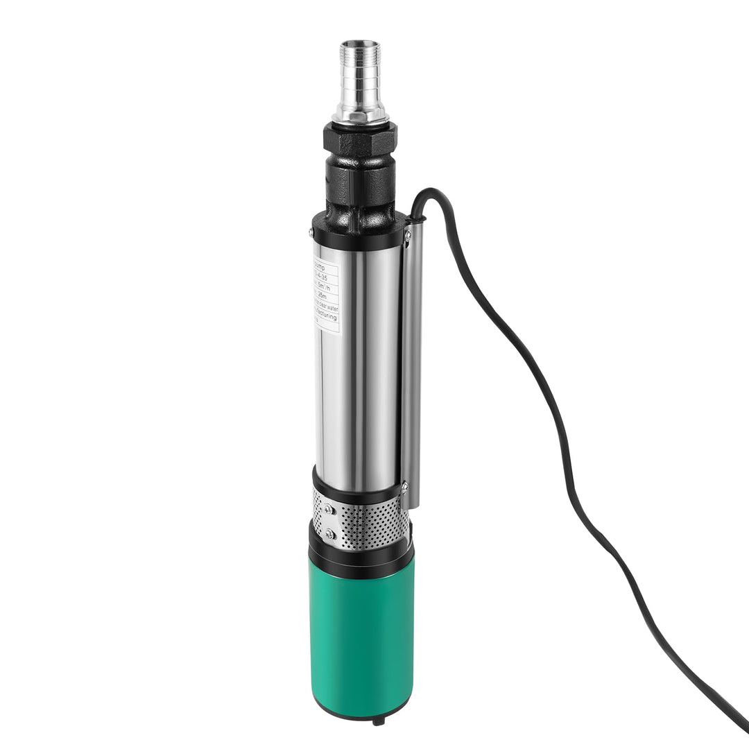24V Edelstahl Tauchpumpe, 320W 5m³/h 25m Tiefbrunnenpumpe mit 16m Kabel für Landwirtschaft Haus Gart