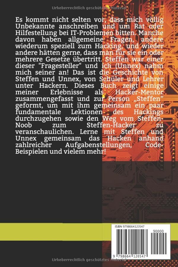 Vom Anfänger zum Hacker: So gehts! (Version: Einfacher Schwarz/Weiss-Druck): Steffen lernt Hacken un