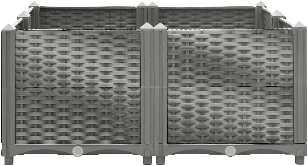 vidaXL Hochbeet, Hochbeet für Garten Balkon Terrasse, Gemüsebeet Pflanzkasten zum Selber Bauen, Blum
