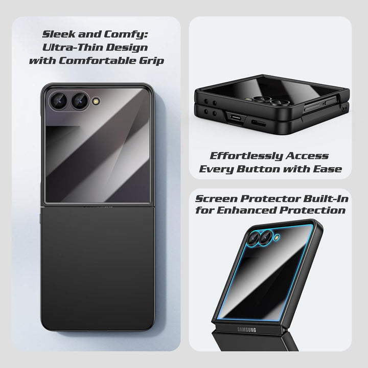 Doeshine für Samsung Galaxy Z Flip 7 Hülle, Anti-Peeping Displayschutzfolie, Ultra Dünn, Lightweight