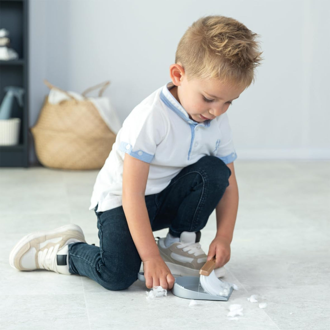 Smoby Reinigungs-Set - Putzset für Kinder - Spielset mit Besen, Handfeger und Kehrschaufel - Rollens