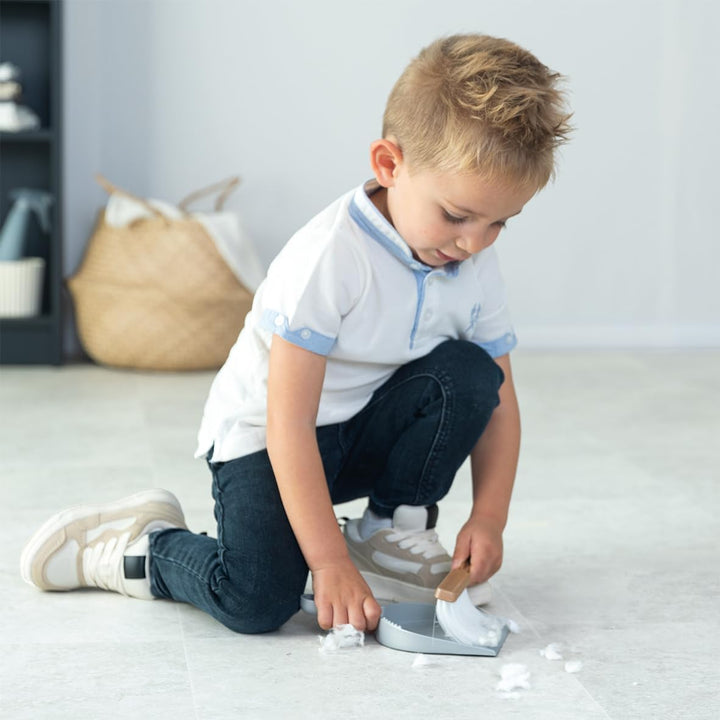 Smoby Reinigungs-Set - Putzset für Kinder - Spielset mit Besen, Handfeger und Kehrschaufel - Rollens