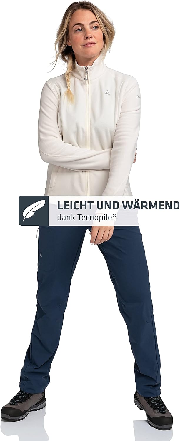 Schöffel Damen Fleece Jacket Leona3 whisper white 48, whisper white 48
