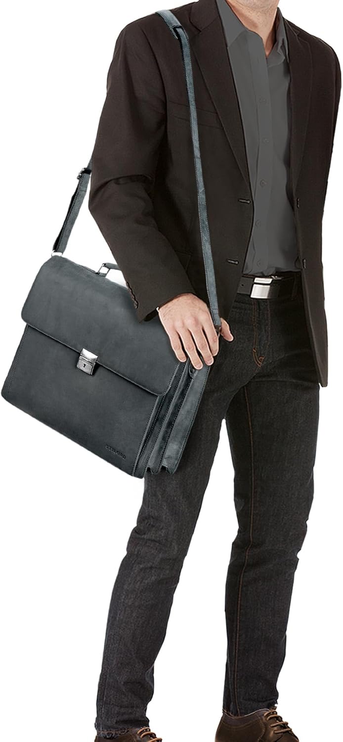 STILORD 'Johann' Klassische Aktentasche Herren Damen Businesstasche für 15,6 Zoll Laptop passend für