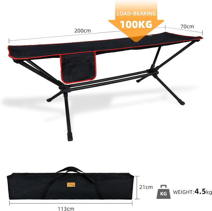 CCLIFE Camping Hängematte mit Gestell Outdoor 4,5kg leicht, 200KG Tragkraft, ultraleichte mit Traget