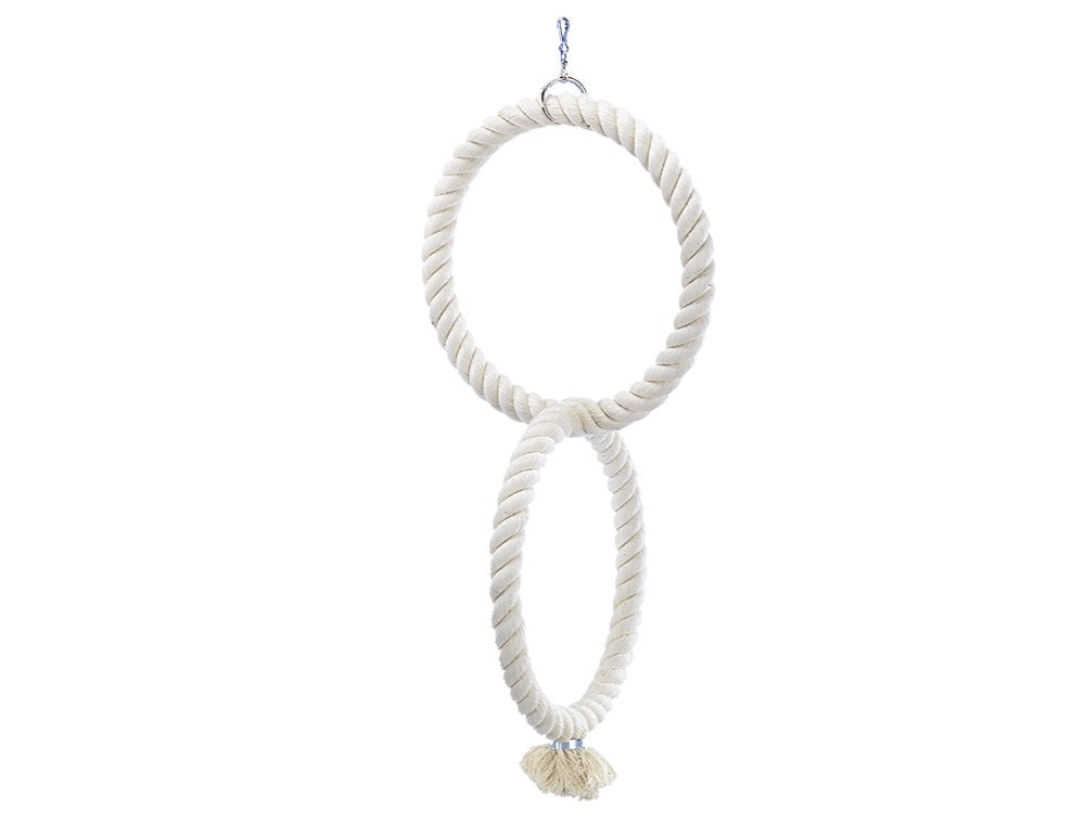 Nobby 31339 2 Kletterringe aus Baumwolle Weiss 81 cm, Weiss 81 cm