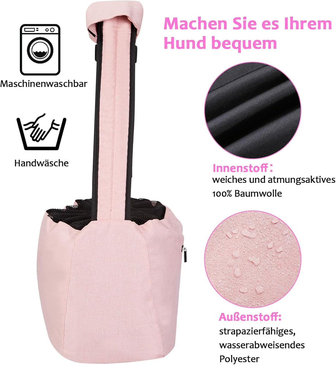 Ownpets Hundetragetasche Bis 11kg Mit Schulterpolster und Fronttasche, Sling, Tragetücher für Hunde,