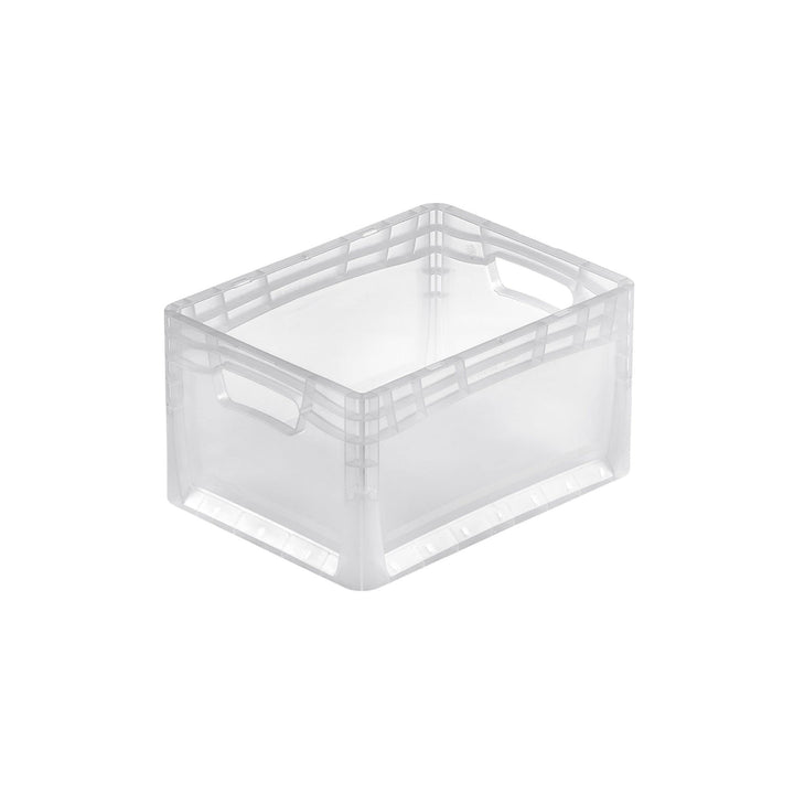 PROREGAL Transparenter Eurobehälter LightLine mit offenem Griff | HxBxT 22x30x40cm | 24 Liter | Euro