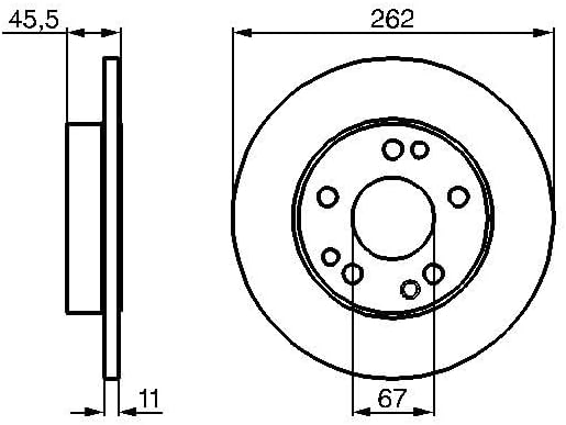 Bosch BD101 Bremsscheiben - Vorderachse - ECE-R90 Zertifizierung - zwei Bremsscheiben pro Set