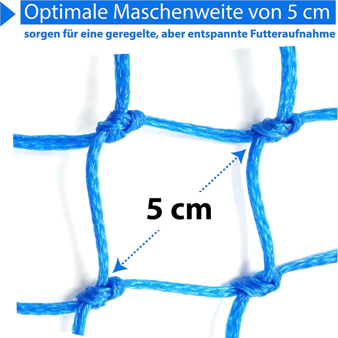 Extra grosses Heunetz für Pferde – 5cmx5cm Maschen - artgerechte Fütterung verbesserte Verdauung Heu