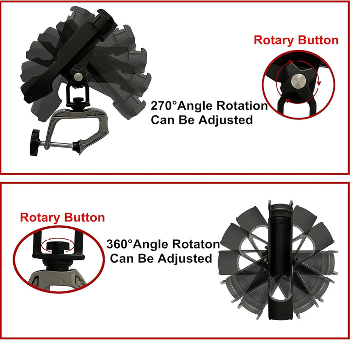 Fishing Boat Rods Holder with Large Clamp Opening 360 Degree Adjustable Fishing Rod Racks Folding Ho