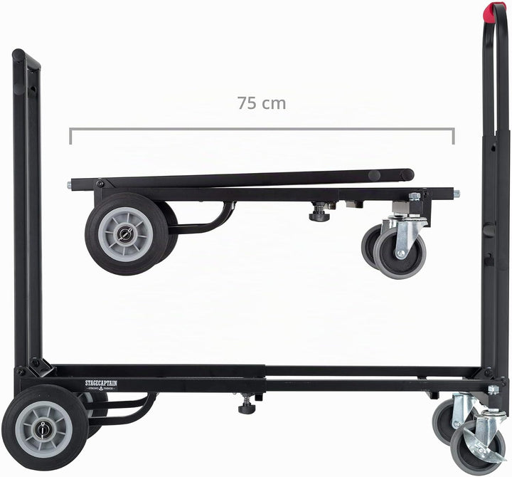 Stagecaptain SCS-60 MKII Sherpa Transportwagen - Sackkarre - Höhe: 89 cm, Länge: 63 bis 94 - Belastb