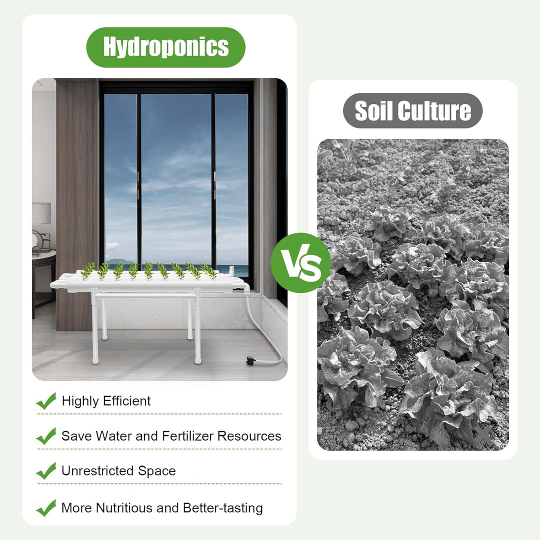 Hydroponic System, Hydroponic Grow Kit, NFT Hydroponic Kit, PVC-U Hydroponic System, Vertikales Gart