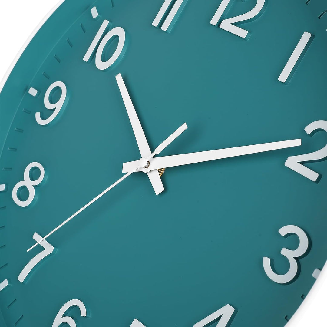 HZDHCLH 30cm Lautlos Wanduhr Schleichende Sekunde mit Arabisch Ziffer ohne Ticken für Dekoration Woh
