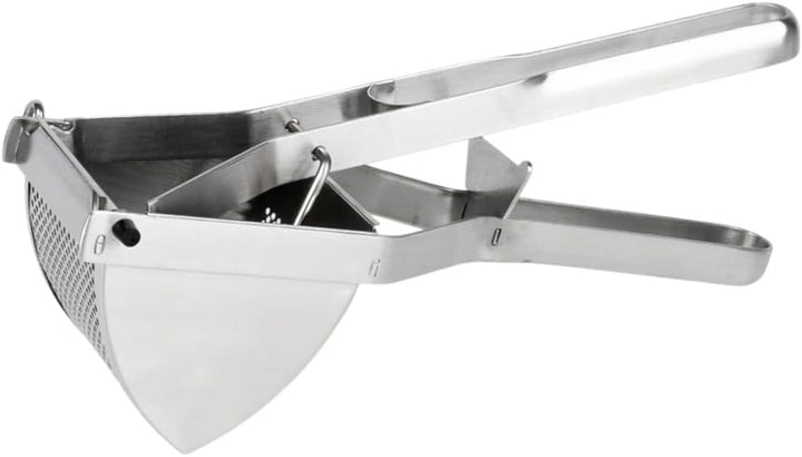 Vilde Kartoffelpresse Edelstahl 30 cm Silber Spätzlepresse Gemüsepresse für Püree Klösse Gnocchi Obs