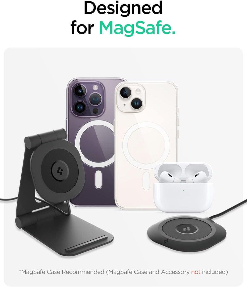 Spigen ArcField (MagFit) für MagSafe Magnetisches Kabelloses Ladegerät Ladepad für iPhone 15 14 13 P