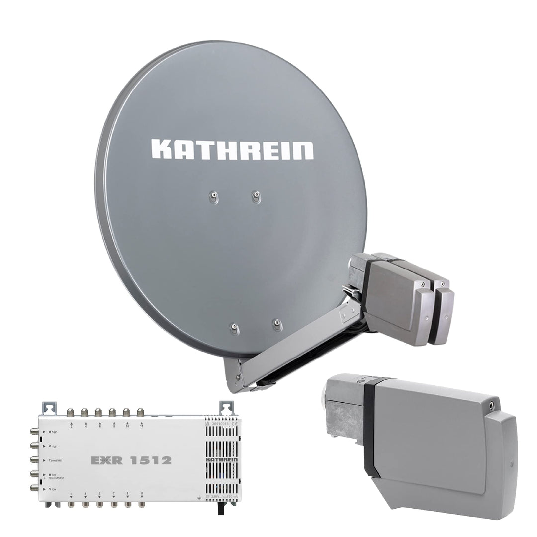Kathrein CAS 80 Sat-Antenne Graphit (gr) multifeedfähig - 12 Teilnehmer 12 Teilnehmer Graphit, 12 Te
