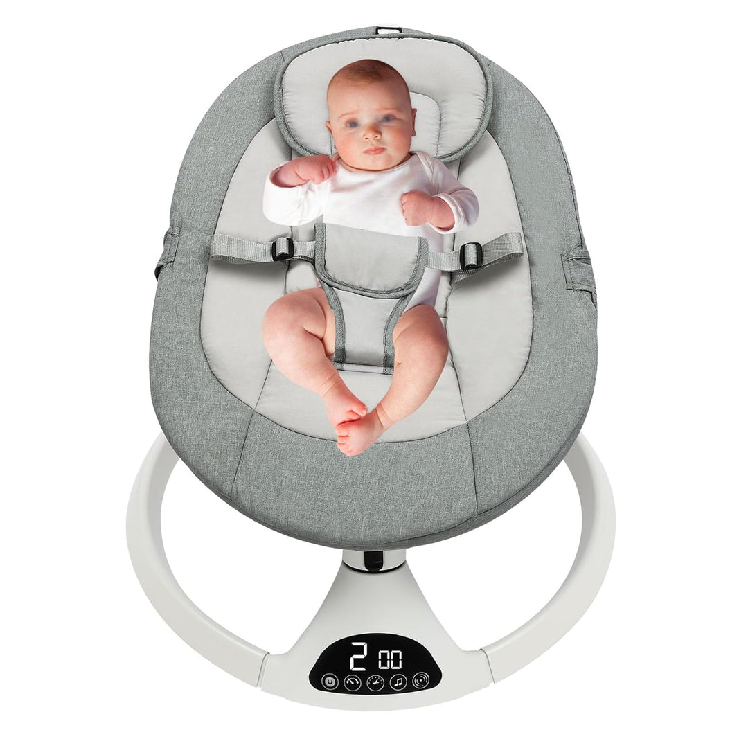 Elektrische Babywippe, Babywippe mit Bluetooth, Schaukelstuhl mit Fernbedienung for babies aged 0-12