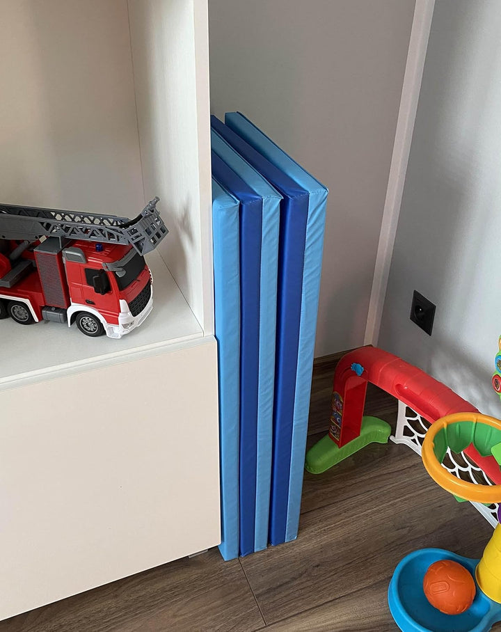 IKEA PLUFSIG Faltbare Gymnastikmatte, 78x185 cm (Blau)